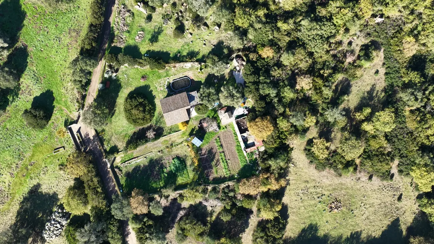 Vue aérienne mas provençal — zoom